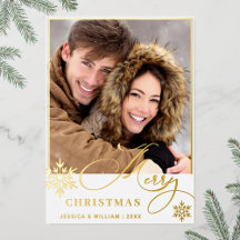 Sparkle Frohe Weihnachts-FOTO Gruß Gold