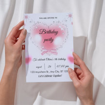 Sparkle & Fun 5. Geburtstagseinladung