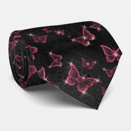 Sparkle Glam Burgundy Butterflies Krawatte