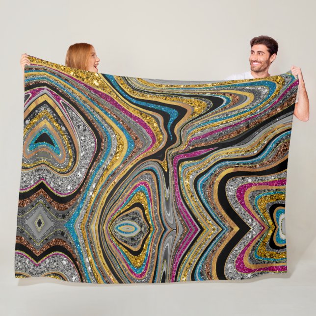 Sparkle Glam glänzende, geistliche Marmorkunst Fleecedecke (Beispiel)