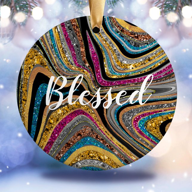 Sparkle Glam glänzende, geistliche Marmorkunst Keramik Ornament (Von Creator hochgeladen)