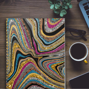 Sparkle Glam glänzende, geistliche Marmorkunst Notizblock