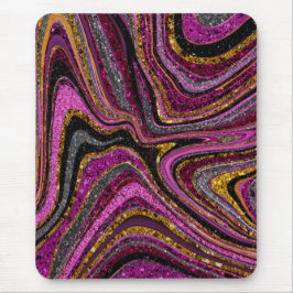 Sparkle Glam Glitzer Girl Marmor Art Rosa Mousepad