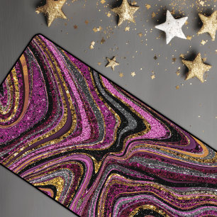 Sparkle Glam Glitzer Girl Marmor Art Rosa Schreibtischunterlage