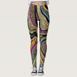 Sparkle Glam Glitzer, gürtelgrau Leggings