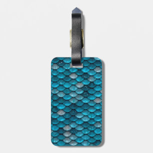 Sparkle Glitzer Blue Aquamarin Aqua Meerjungfrauen Gepäckanhänger