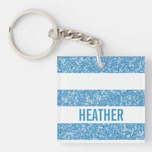 Sparkle Glitzer Look Streifen Acryl Schlüsselanhän Schlüsselanhänger