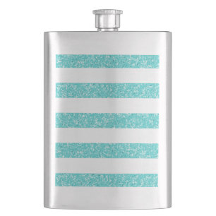 Sparkle Glitzer Look Stripes Classic Flask Flachmann