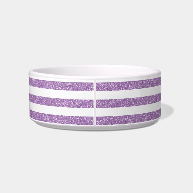 Sparkle Glitzer Look Stripes Katzenschale Napf (Rückseite)
