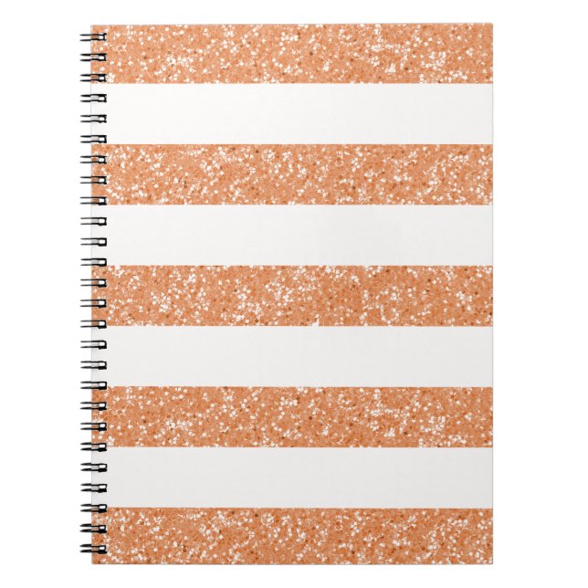 Sparkle Glitzer Look Stripes Notebook Notizblock (Vorderseite)