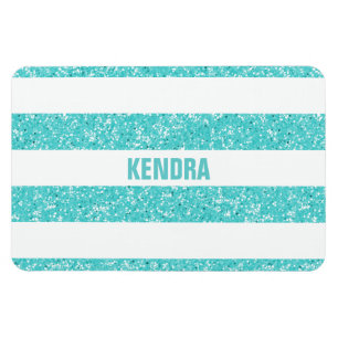 Sparkle Glitzer Look Stripes Premium Magnet