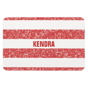 Sparkle Glitzer Look Stripes Premium Magnet