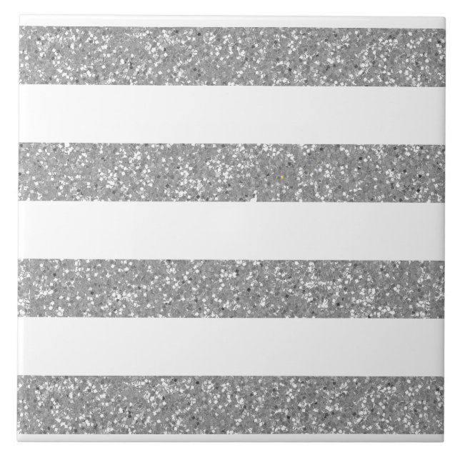 Sparkle Glitzer Look Stripes Tile Fliese (Vorderseite)