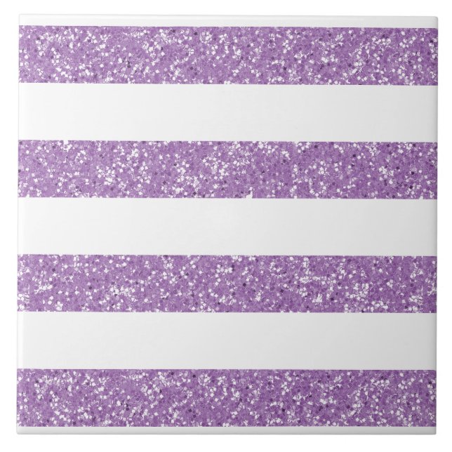 Sparkle Glitzer Look Stripes Tile Fliese (Vorderseite)