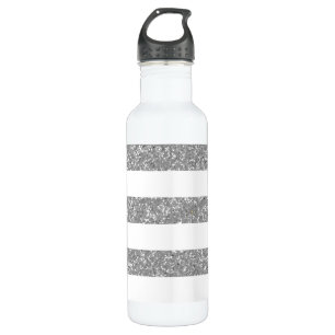 Sparkle Glitzer Look Stripes Trinkflasche