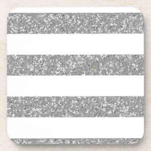 Sparkle Glitzer Look Stripes Untersetzer