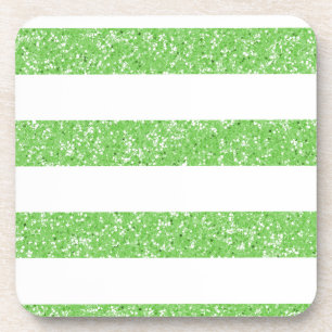 Sparkle Glitzer Look Stripes Untersetzer