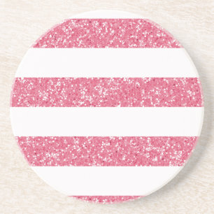 Sparkle Glitzer Look Stripes Untersetzer