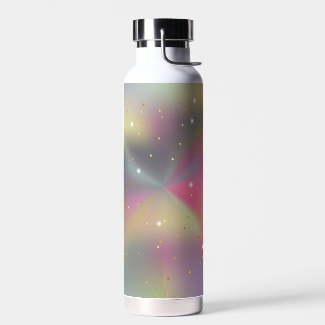 Sparkle Glitzer rosa Galaxie farbig Trinkflasche (Links)
