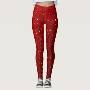 Sparkle Glitzer Rote WeihnachtsLeggings Leggings