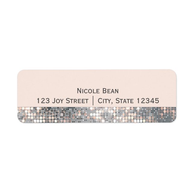 Sparkle Glitzer Sequins Glamour Address Labels (Vorne)