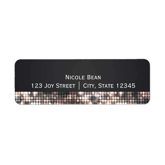 Sparkle Glitzer Sequins Glamour Address Labels (Vorne)