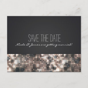Sparkle Glitzer Sequins Glamour Black Postcard Ankündigungspostkarte