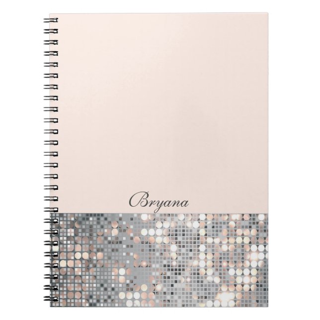 Sparkle Glitzer Sequins Glamour Notebook Journal Notizblock (Vorderseite)