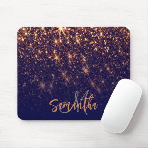 Sparkle Golden Glitzer Mousepad
