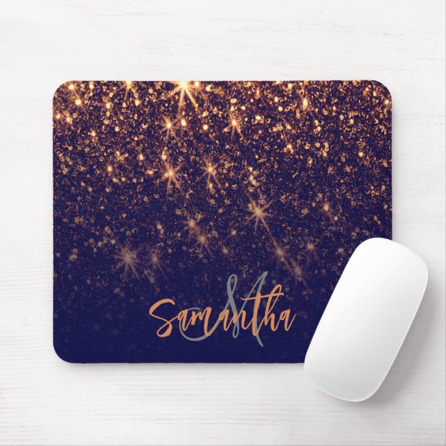 Sparkle Golden Glitzer Mousepad (Mit Mouse)