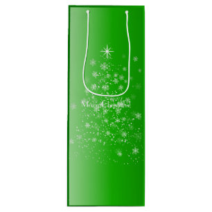 Sparkle Green Christmas Geschenktüte Für Weinflaschen