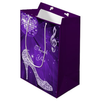 Sparkle Heelses Lila Disco Ball Geburtstag Vielen Mittlere Geschenktüte