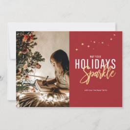 Sparkle Holiday Foto Card Feiertagskarte