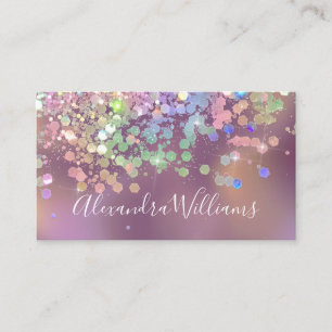 Sparkle Holograph Glitzer Elegant Makeup Artist Visitenkarte