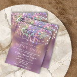 Sparkle Holographic Glitzer Elegante Makeup Artist Flyer<br><div class="desc">Sparkle Holographic Glitzer Elegant Makeup Artist Wir sind Open Salon Lila Pink Flyer</div>