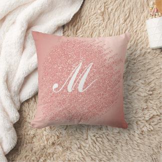 Sparkle Initial Throw Pillow Kissen