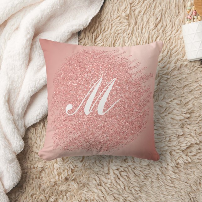 Sparkle Initial Throw Pillow Kissen (Decke)