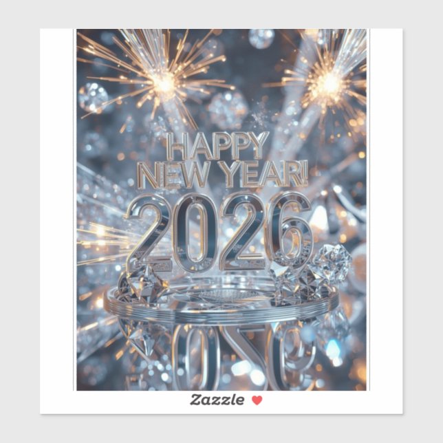 Sparkle into the New Year Sticker (Blatt)