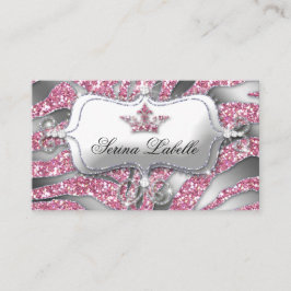 Sparkle Jewele Loyalty Card Zebra Crown Pink Treuekarte