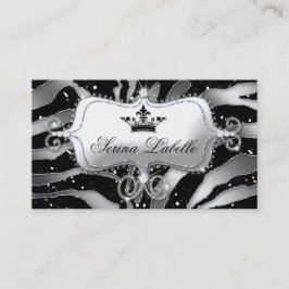 Sparkle Jewelry Zebra Crown Black  Visitenkarte