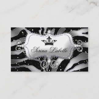 Sparkle Jewelry Zebra Crown Black Visitenkarte