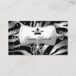 Sparkle Jewelry Zebra Crown Black  Visitenkarte