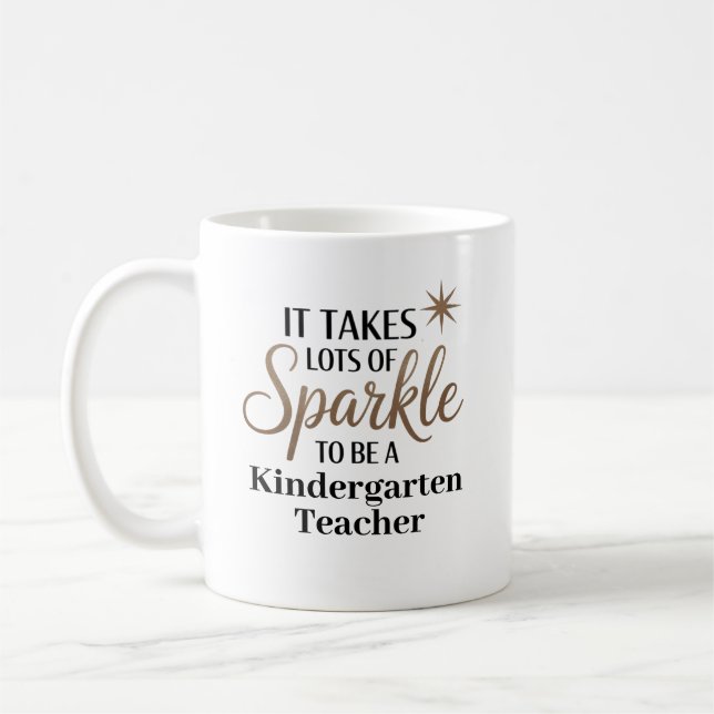 Sparkle Kindergarten Lehrer Kaffeetasse (Links)