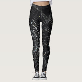 Sparkle-Leggings Mitternacht: funkelnde Eleganz Leggings