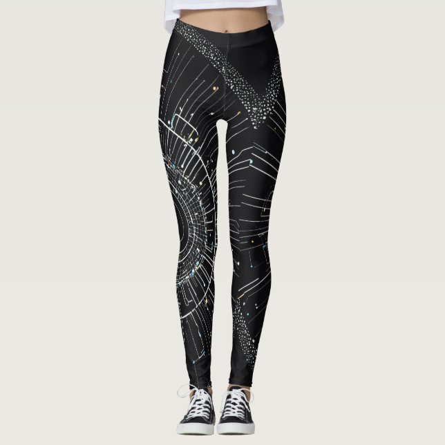 Sparkle-Leggings Mitternacht: funkelnde Eleganz Leggings (Vorderseite)