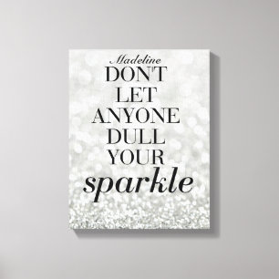 Sparkle Life Quote Individuelle Name Leinwand Gesc