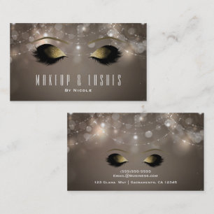 Sparkle Lights Glam Makeup Eyelashes Beauty Wellne Visitenkarte