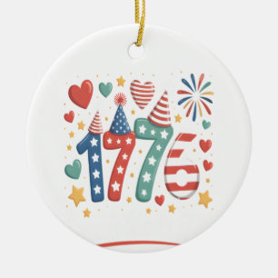 Sparkle like It's 1776 4. Juli Feuerwerk Keramik Ornament
