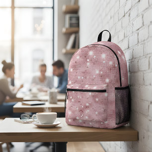 Sparkle Luxus Pink Bedruckter Rucksack