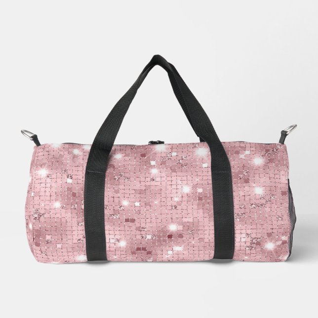 Sparkle Luxus Pink Duffle Bag (Vorderseite)